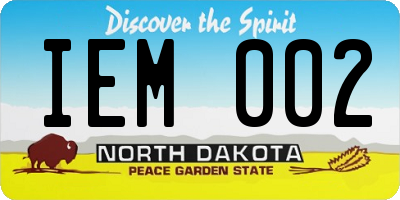 ND license plate IEM002