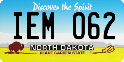 ND license plate IEM062