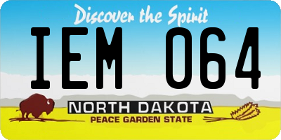 ND license plate IEM064