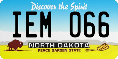 ND license plate IEM066