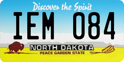ND license plate IEM084
