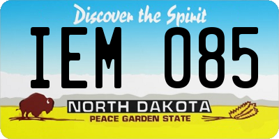 ND license plate IEM085