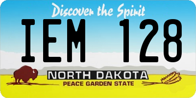 ND license plate IEM128
