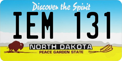 ND license plate IEM131