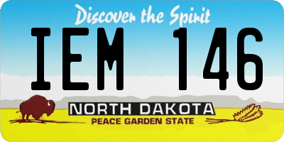 ND license plate IEM146