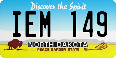 ND license plate IEM149
