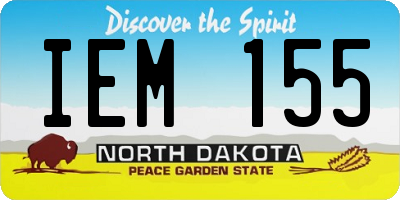 ND license plate IEM155
