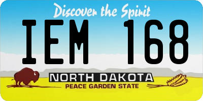 ND license plate IEM168
