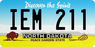 ND license plate IEM211