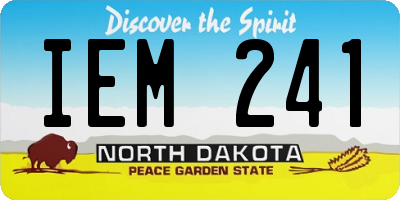 ND license plate IEM241