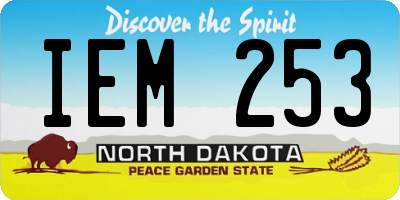 ND license plate IEM253