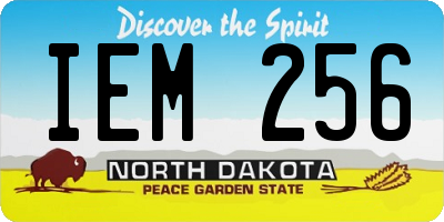 ND license plate IEM256