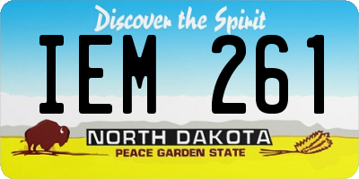 ND license plate IEM261