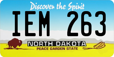 ND license plate IEM263