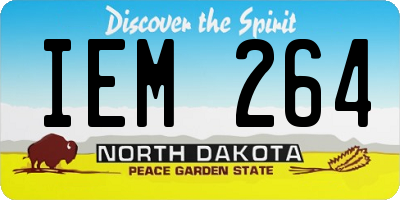 ND license plate IEM264