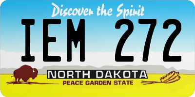 ND license plate IEM272