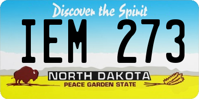 ND license plate IEM273