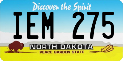ND license plate IEM275