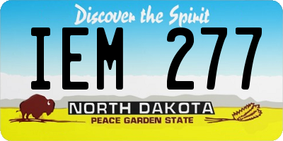 ND license plate IEM277