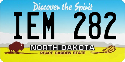 ND license plate IEM282