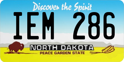 ND license plate IEM286