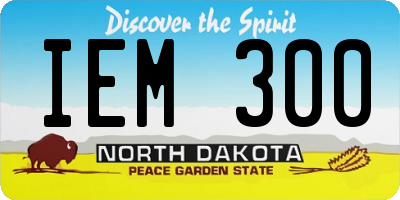 ND license plate IEM300