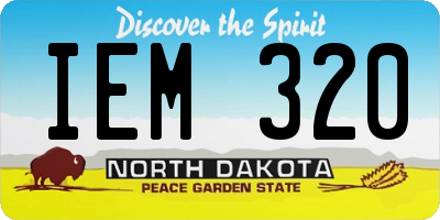 ND license plate IEM320