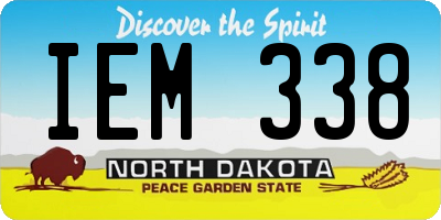 ND license plate IEM338