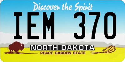 ND license plate IEM370