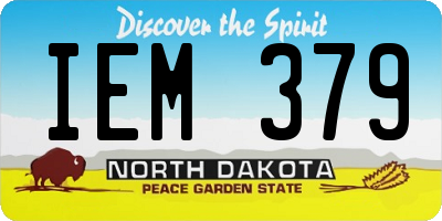 ND license plate IEM379