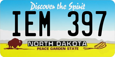 ND license plate IEM397