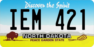 ND license plate IEM421