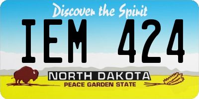 ND license plate IEM424