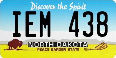 ND license plate IEM438