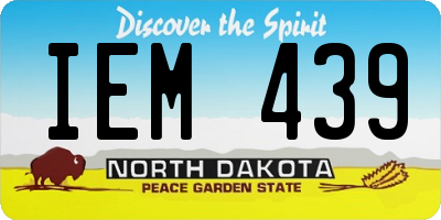 ND license plate IEM439