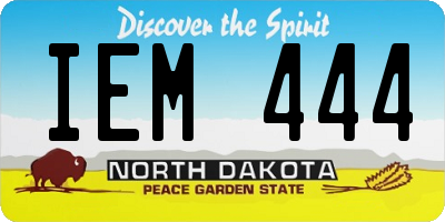 ND license plate IEM444