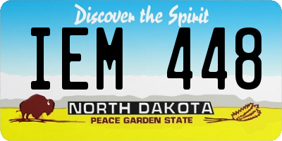 ND license plate IEM448