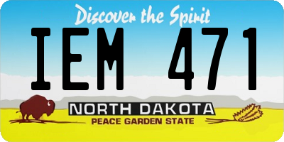 ND license plate IEM471