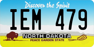 ND license plate IEM479