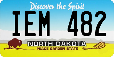 ND license plate IEM482