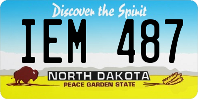 ND license plate IEM487