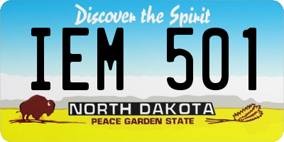 ND license plate IEM501