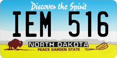 ND license plate IEM516