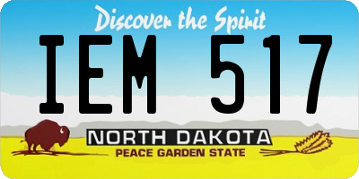 ND license plate IEM517