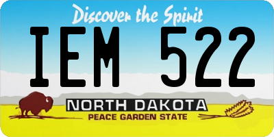 ND license plate IEM522