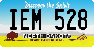 ND license plate IEM528