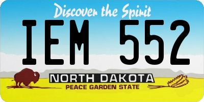 ND license plate IEM552