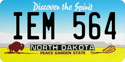 ND license plate IEM564
