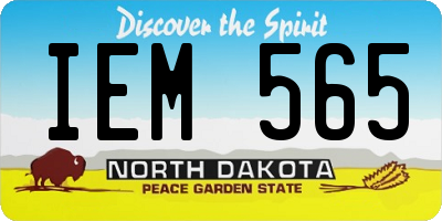 ND license plate IEM565