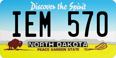 ND license plate IEM570